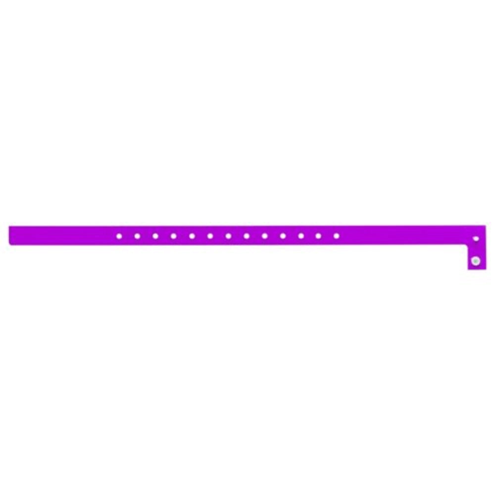 Plastic slim wristband in purple - flat version shown 