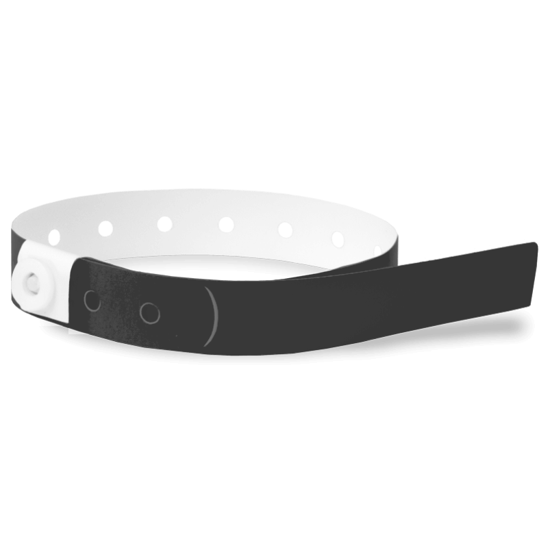 plastic slim solid wristband in black