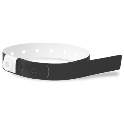plastic slim solid wristband in black