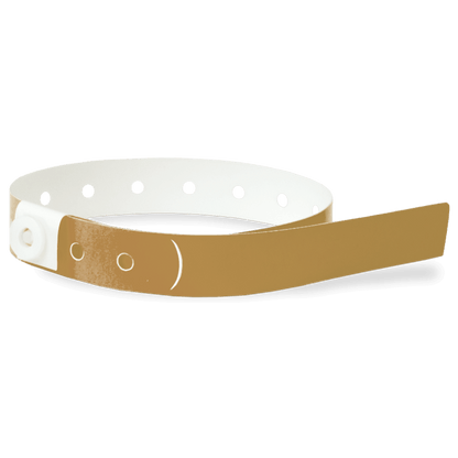 plastic slim solid wristband in gold