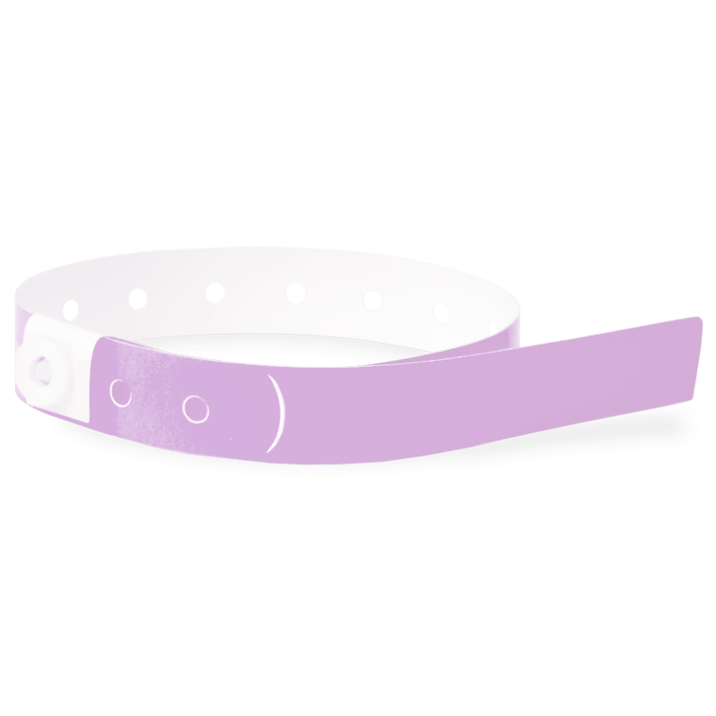 plastic slim solid wristband in lavender