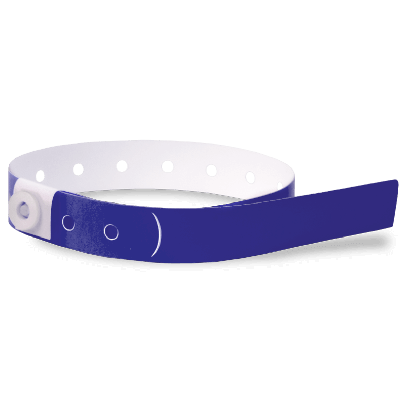 plastic slim solid wristband in navy blue