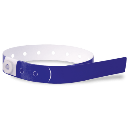 plastic slim solid wristband in navy blue