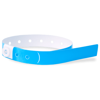 plastic slim solid wristband in neon blue 