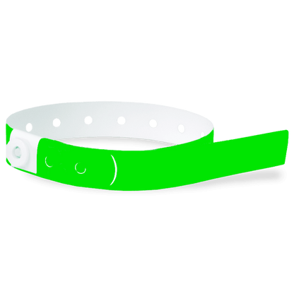 plastic slim solid wristband in neon green