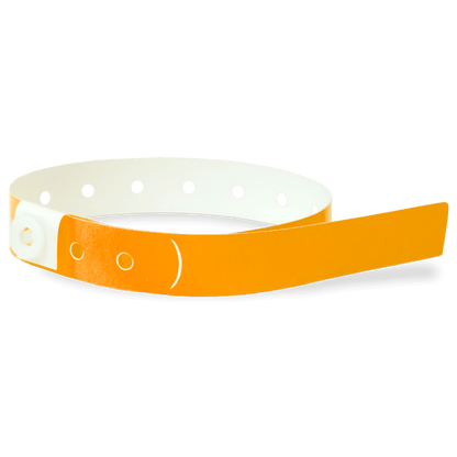 plastic slim solid wristband in neon orange