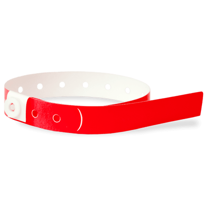plastic slim solid wristband in neon red
