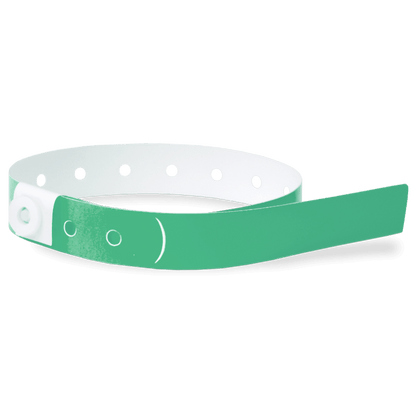 plastic slim solid wristband in pantone green
