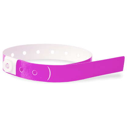 plastic slim solid wristband in pantone purple 