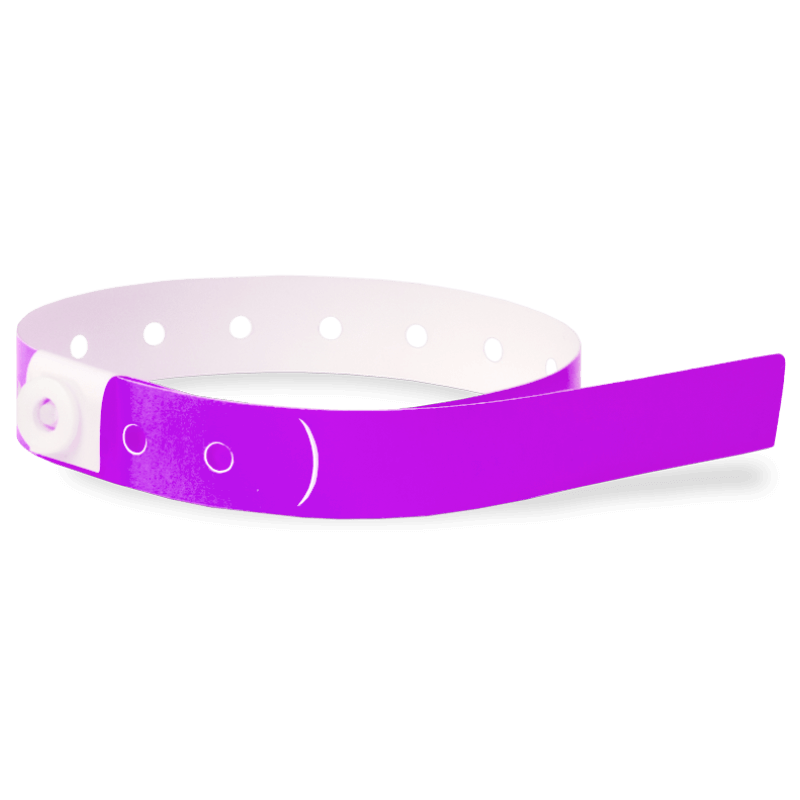 plastic slim solid wristband in purple