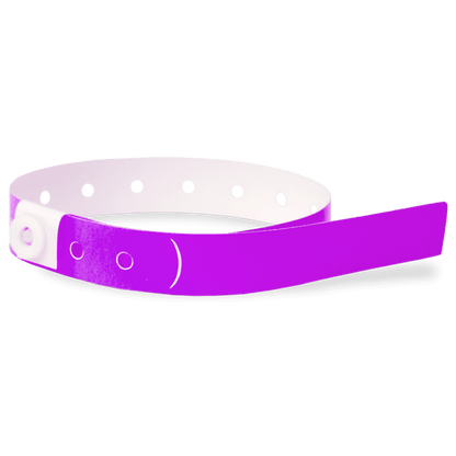 plastic slim solid wristband in purple