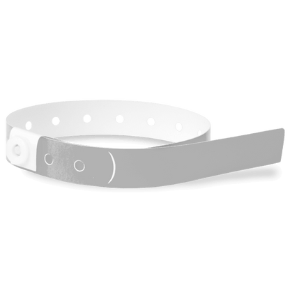 plastic slim solid wristband in silver 