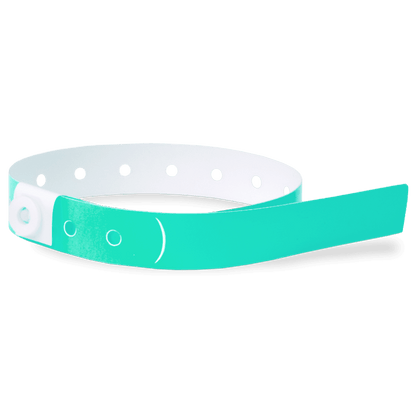 plastic slim solid wristband in aqua 