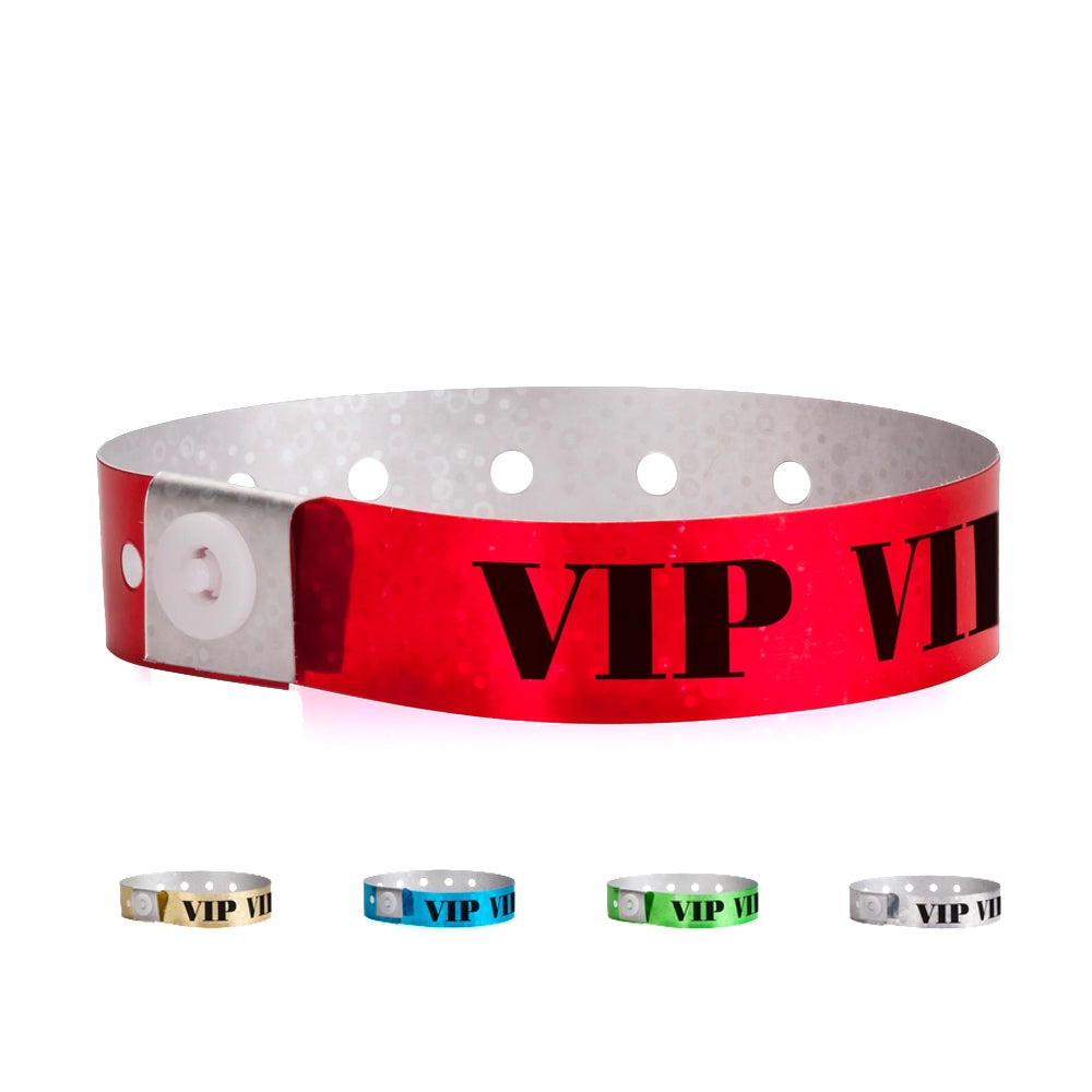 Cover for VIP holographic plastic wristbands 