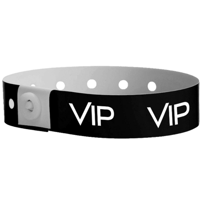 VIP plastic wristband in black 