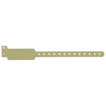Wide face plastic solid wristband in gold