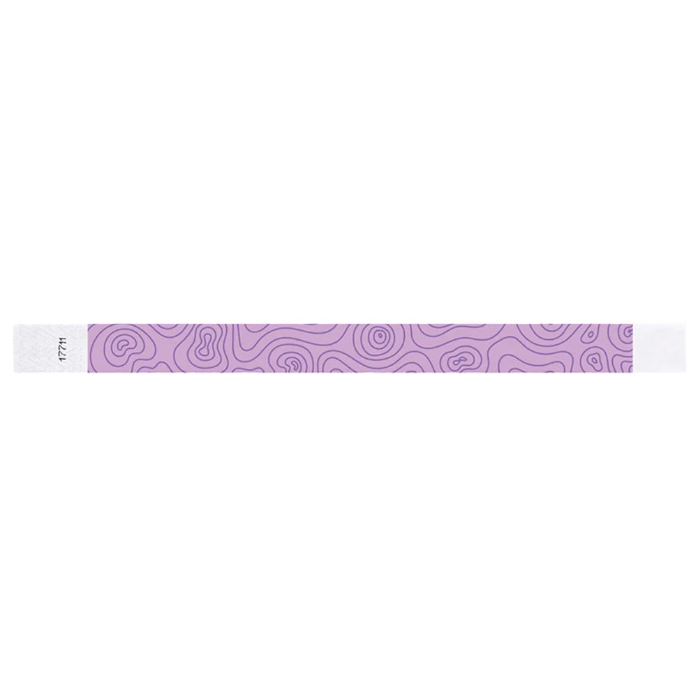 Topographic Map - 3/4" Tyvek® Wristbands
