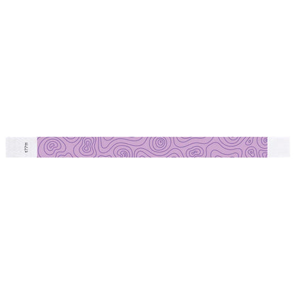 Topographic Map - 3/4" Tyvek® Wristbands