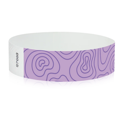 Topographic Map - 3/4" Tyvek® Wristbands