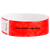 solid neon red qwik fit tyvek 3-4 wristband - great for customization - round version shown