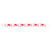 White tyvek wristband with red balloon and star pattern - flat version shown