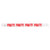 White tyvek wristband with neon red 'PARTY!' text - flat version shown