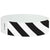 White wristband with black diagonal stripes 