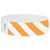 White wristband with neon orange diagonal stripes 