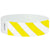 White wristband with neon yellow diagonal stripes 