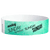 aqua tyvek wristband with sunday text in black ink - round version shown