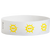 White wristband with pantone yellow happyface suns