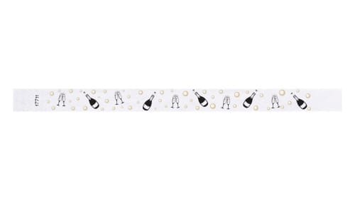 Tyvek 3/4" Wristbands - New Years Bubbly