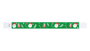 Tyvek 3/4" Wristbands - Christmas Santa