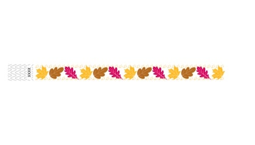 Tyvek 3/4" Wristbands - Autumn Leaves