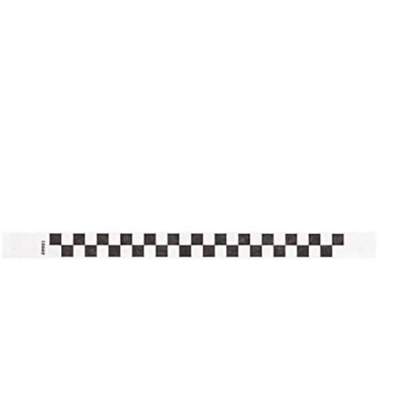 Checkered wristbands with black and white pattern - whole wristband shown