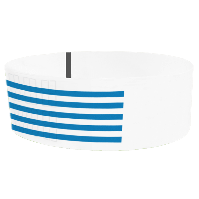 thermal wristbands neon blue stripes