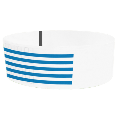 thermal wristbands neon blue stripes