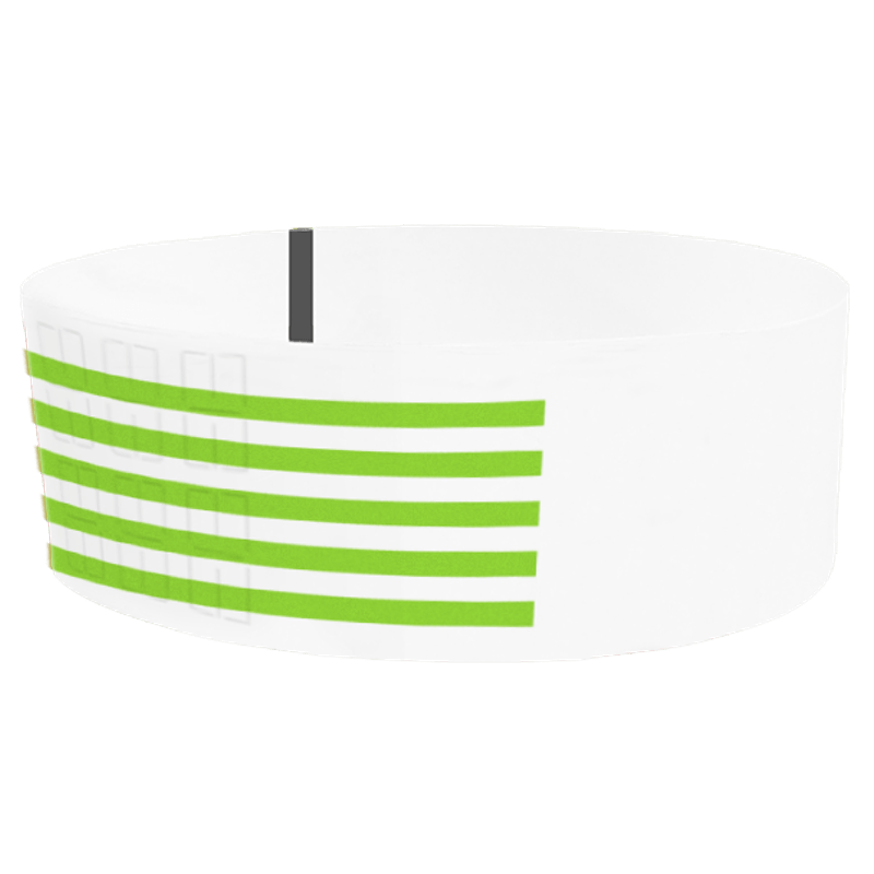 thermal wristbands neon green stripes