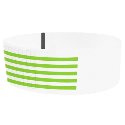 thermal wristbands neon green stripes