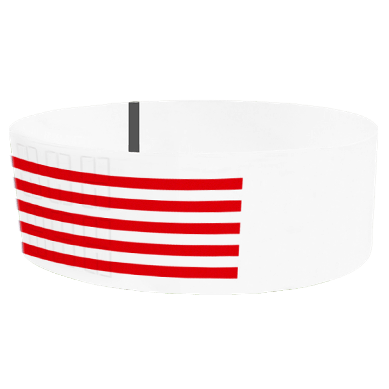 thermal wristbands neon red stripes