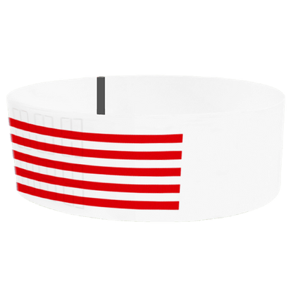 thermal wristbands neon red stripes