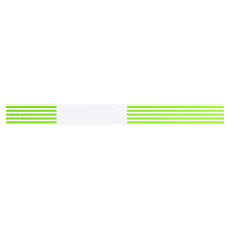 thermal wristbands neon green stripes