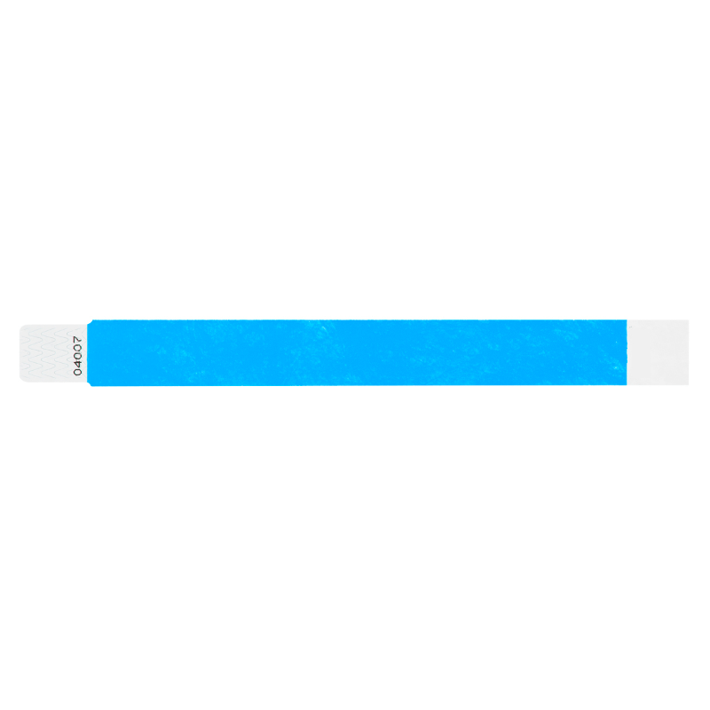 tyvek 1" qwik fit wristbands neon blue