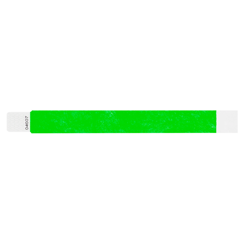 tyvek 1" qwik fit wristbands neon green