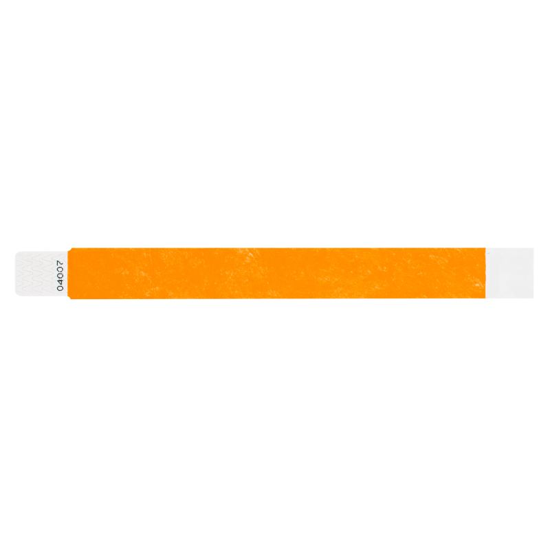 tyvek 1" qwik fit wristbands neon orange