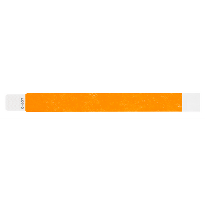 tyvek 1" qwik fit wristbands neon orange