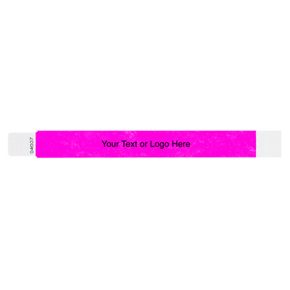 Tyvek 1" Qwik Fit Wristbands - shown in pantone purple with a placeholder to shown a spot to customize your wristband