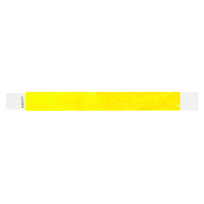 tyvek 1" qwik fit wristbands neon yellow
