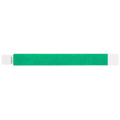 Tyvek 1" qwik fit wristband in pantone green - shown in flat 