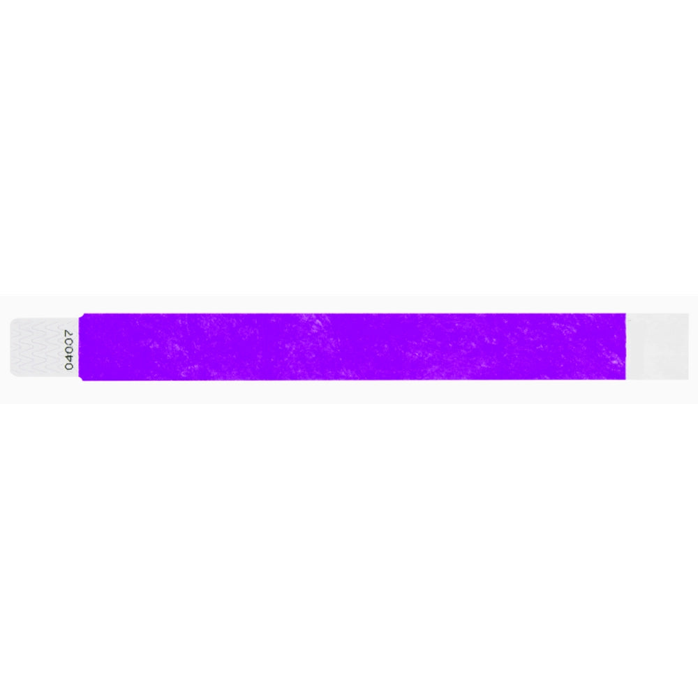 Tyvek 1" qwik fit wristband in purple - shown in flat 